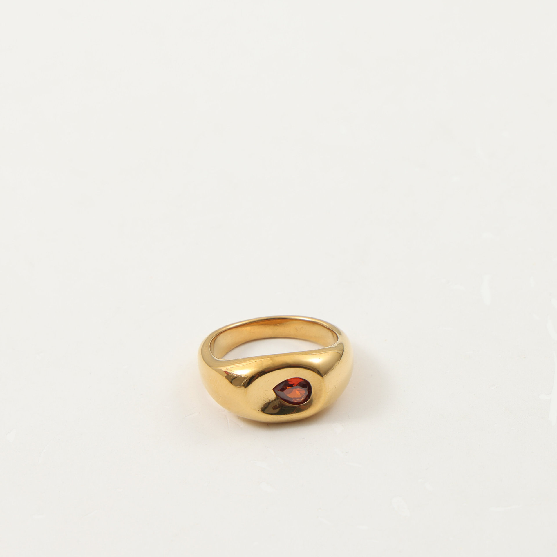 P_001 Mia Gold Waterdrop Delicate Ring - Image 1