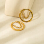 Chain Circle Earrings - Image 2