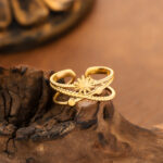 Lisa Gold Sunflower delicate Ring - Image 2