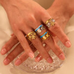 Eva Gold Ocean Wind Delicate Ring - Image 2