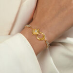 Golden Star Moon Bracelet