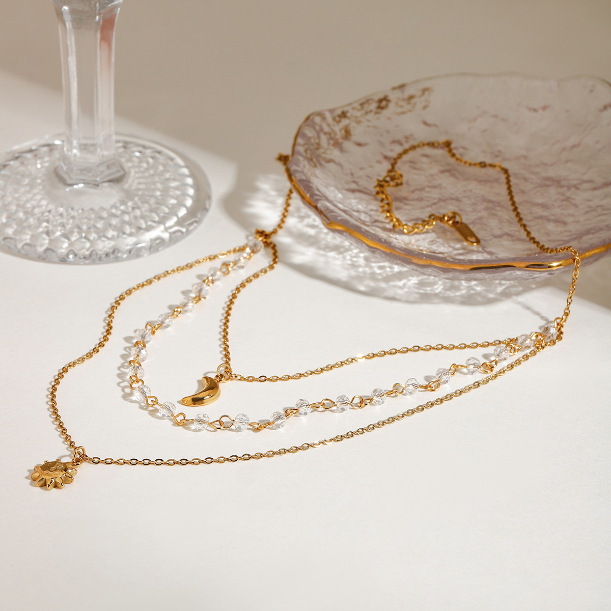 P_002 Star Moon tassel necklace - Image 1