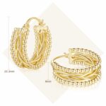 Multi circle irregular earrings - Image 4