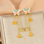 Tassel Butterfly Necklace And Earrings - Image 3