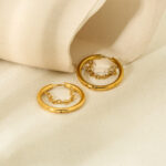 Chain Circle Earrings - Image 3