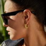 Concave convex particle pattern earrings - Image 4