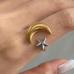Star Moon Adjustable Ring - Image 4