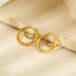 Chain Circle Earrings - Image 4