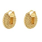 Concave convex particle pattern earrings - Image 5