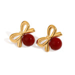 Vintage bow earrings - Image 4