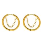 Chain Circle Earrings - Image 5