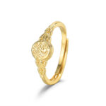 Lily Gold Carved Delicate ring - Image 6