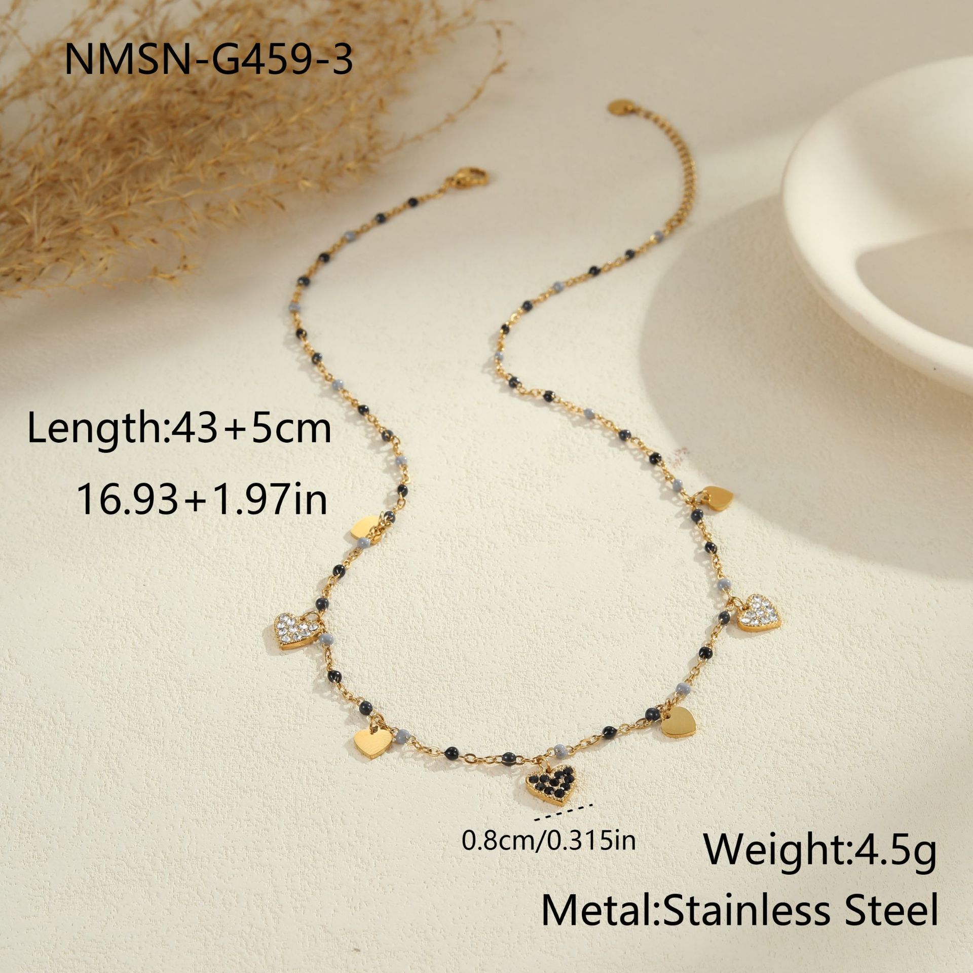 gift for girlfriend necklace fit test on model