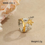 Eva Gold Ocean Wind Delicate Ring - Image 6