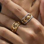 Star Moon Hollow Open Ring - Image 2