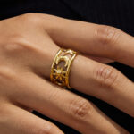 Star Moon Hollow Open Ring - Image 4