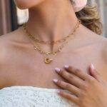 Golden Checkmate Layered Necklace - Image 6
