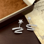 Shooting Star Spiral Earrings