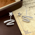 Shooting Star Spiral Earrings