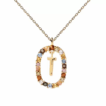Gemstone Initial Pendant Necklace - Image 21