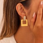 Geometric Square Earrings