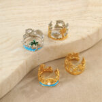 Eva Gold Ocean Wind Delicate Ring
